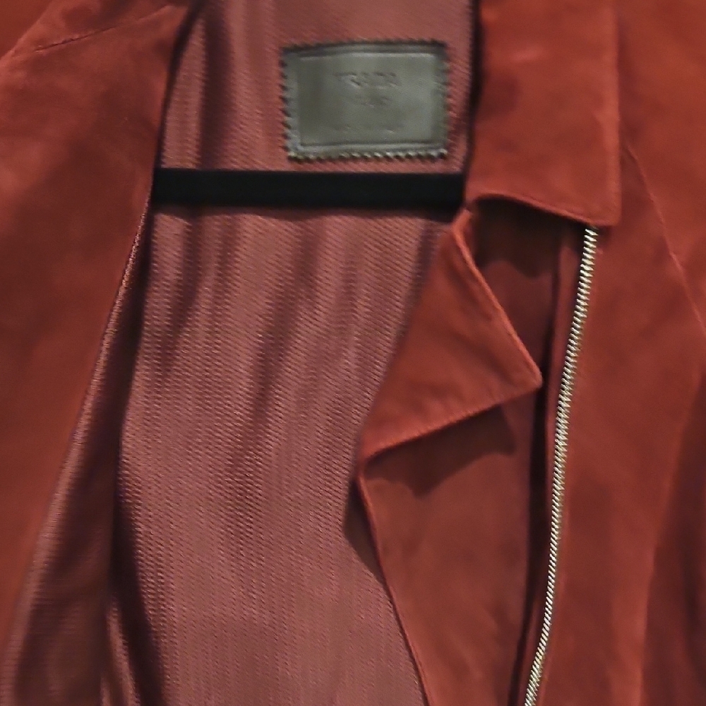 Prada Burgundy Suede Leather Jacket - Picture 9 of 9